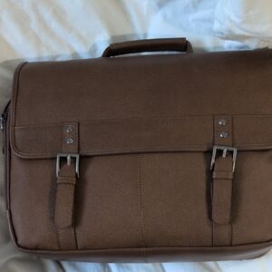 Samsonite Brown Leather Briefcase Messenger Bag